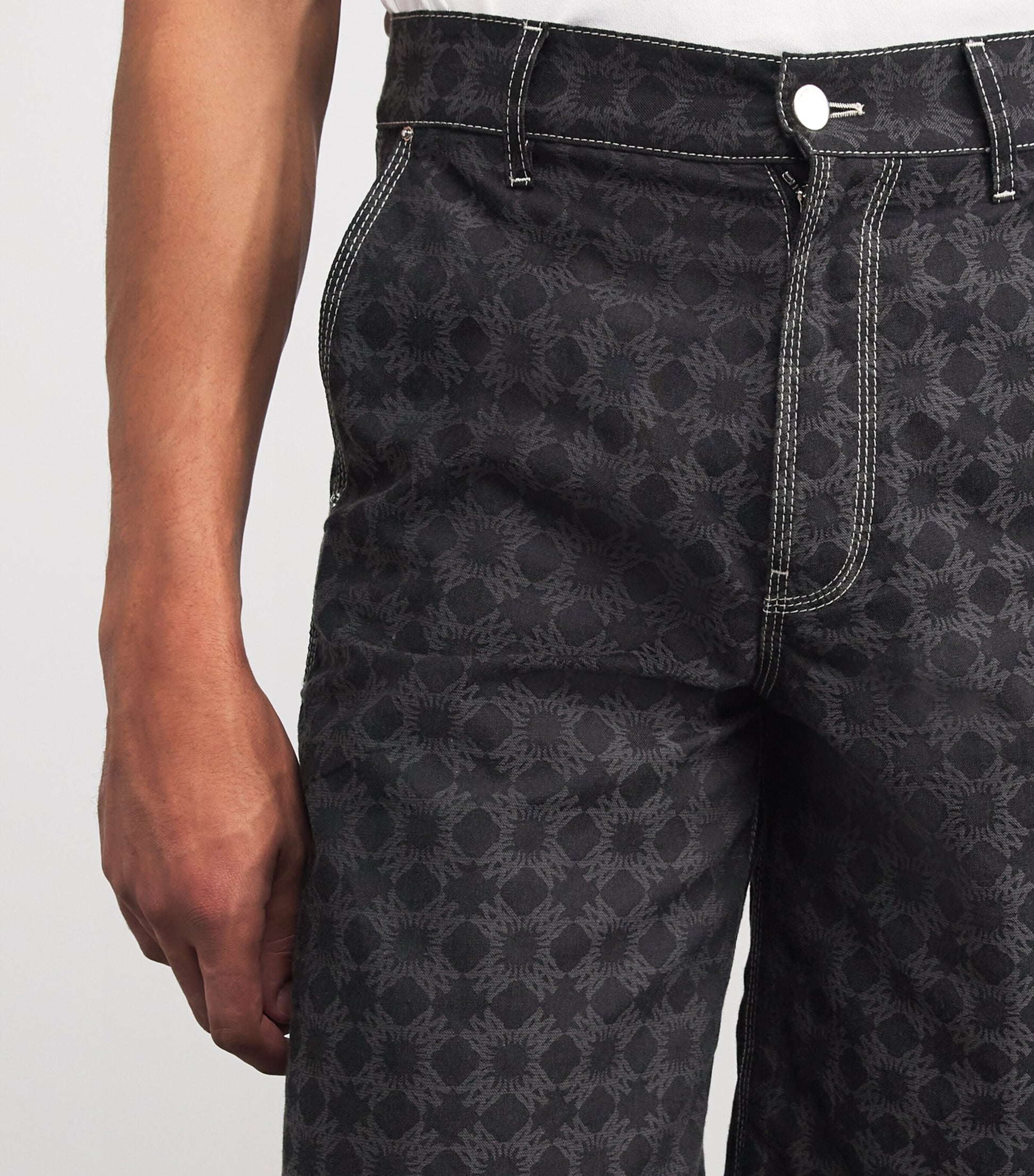 AMIRI Cotton-Linen MA Quad Shorts