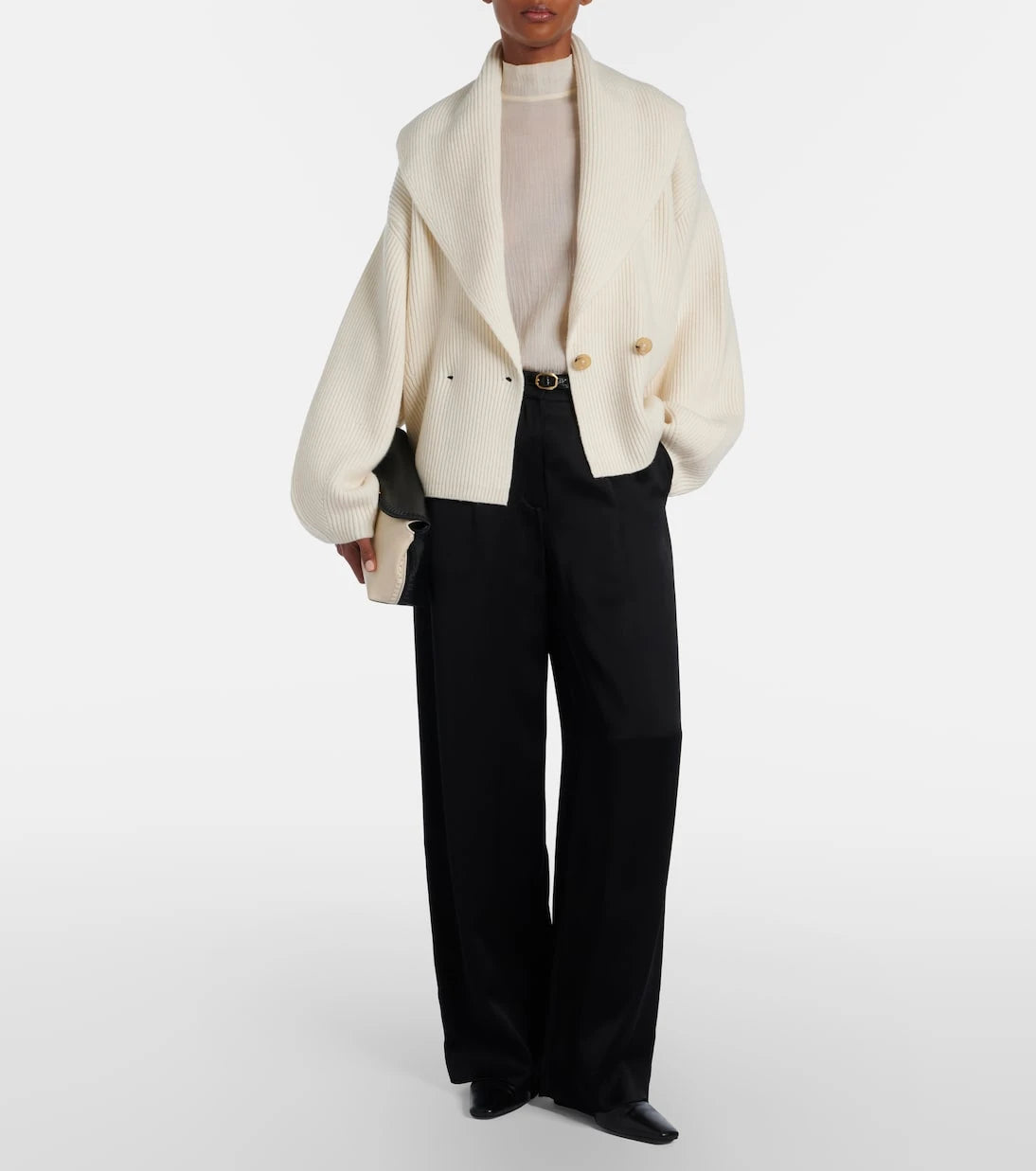 Toteme - Ribbed-knit wool-blend cardigan
