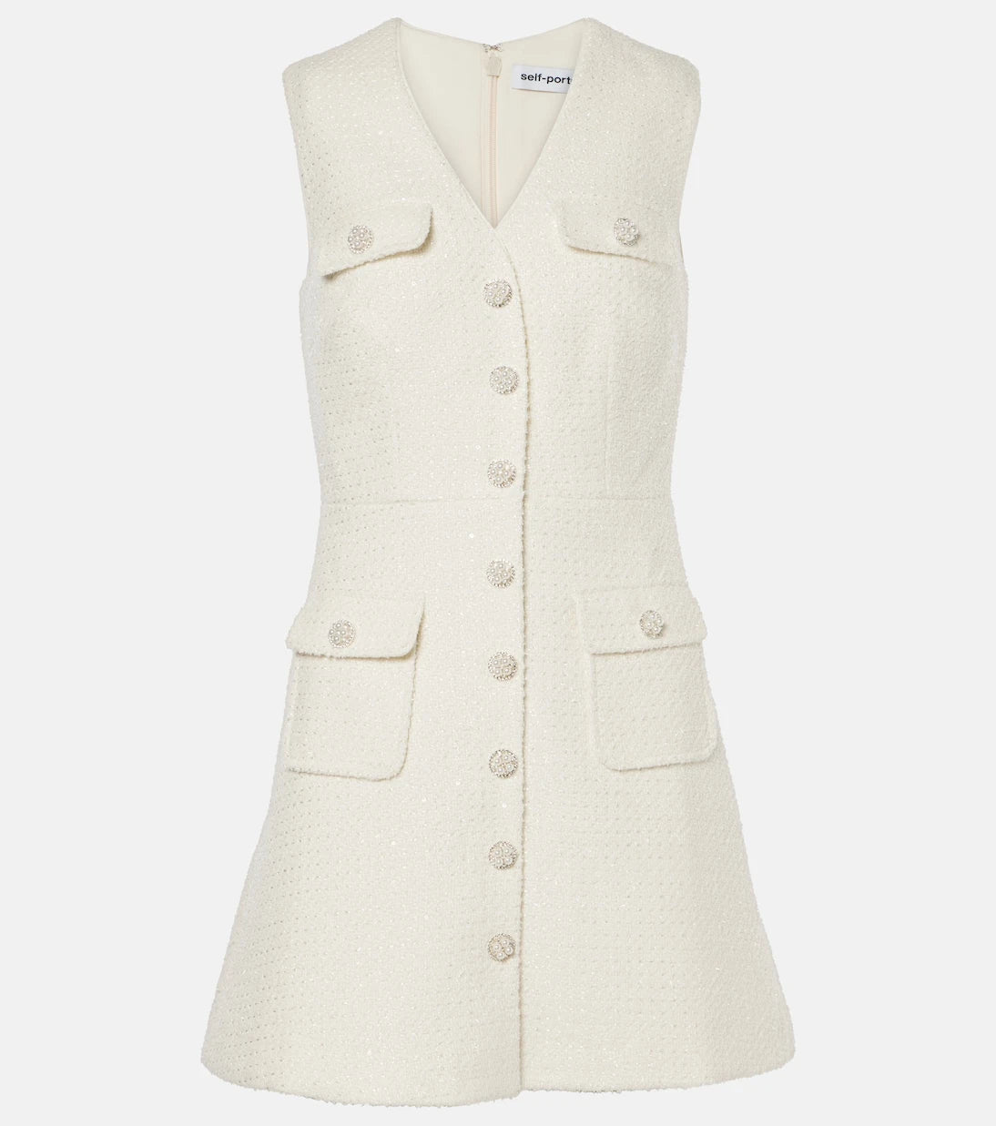 Self-Portrait - Bouclé minidress