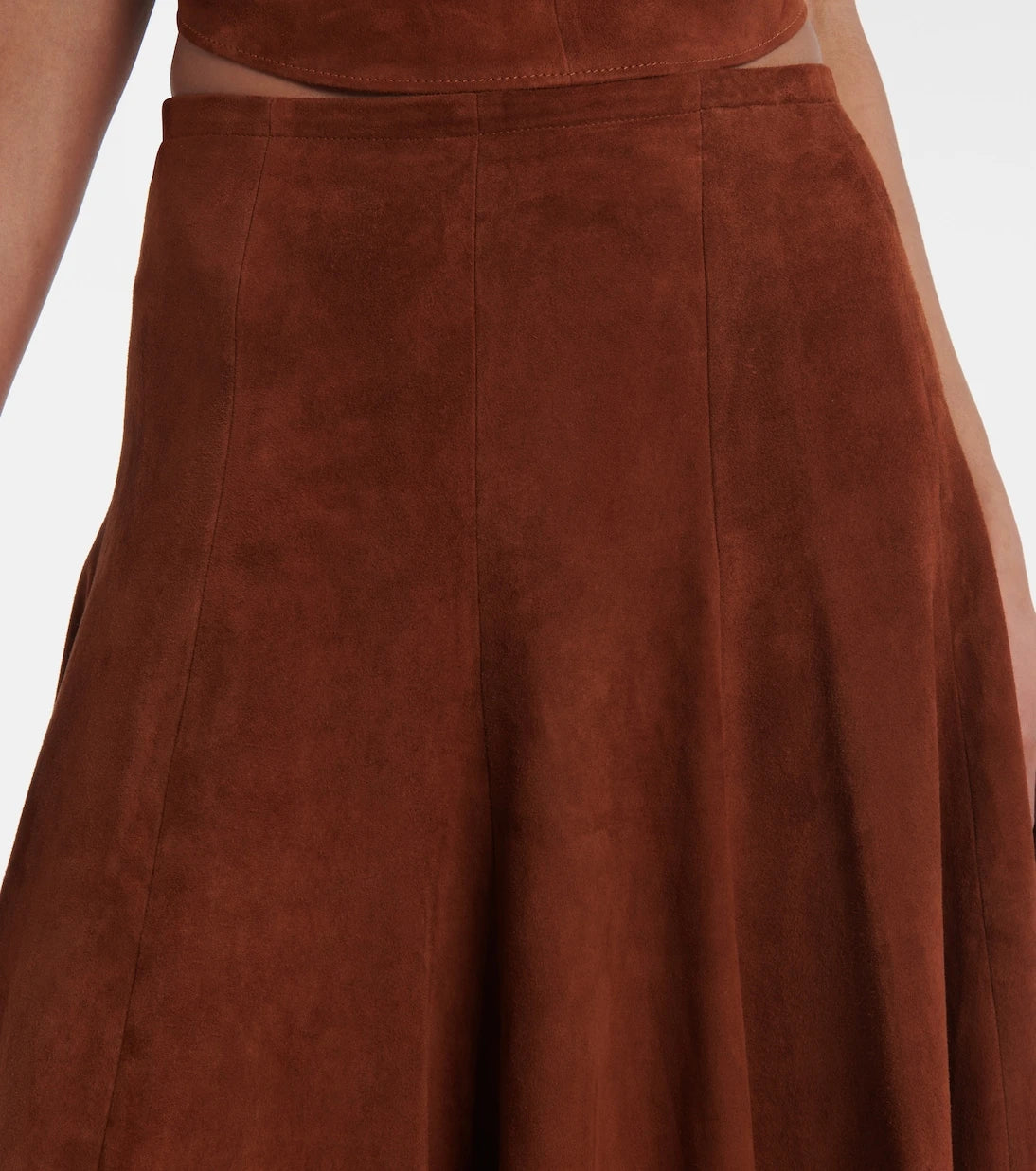 Stouls - Sabrina suede midi skirt