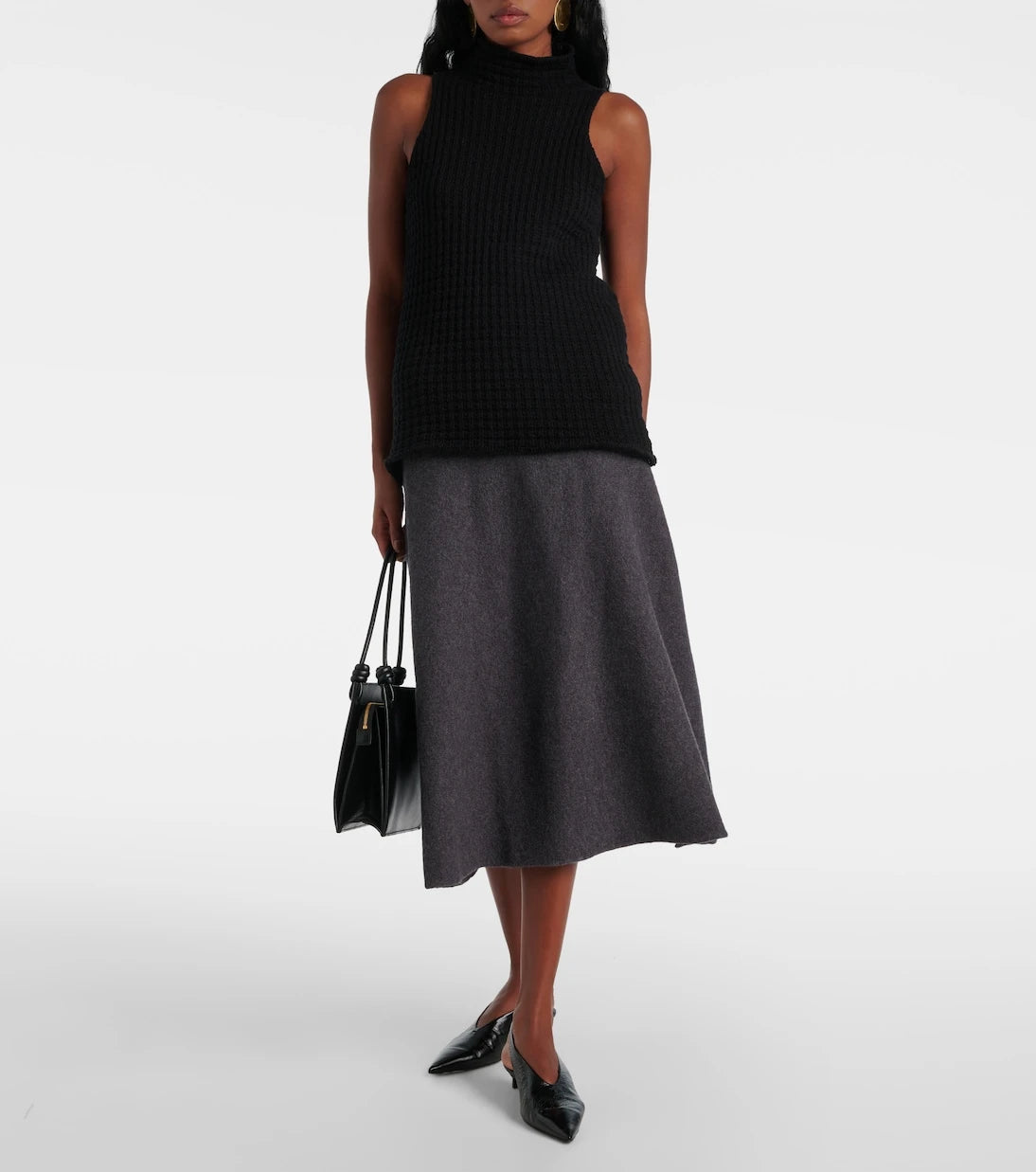 Jil Sander - Wool midi skirt