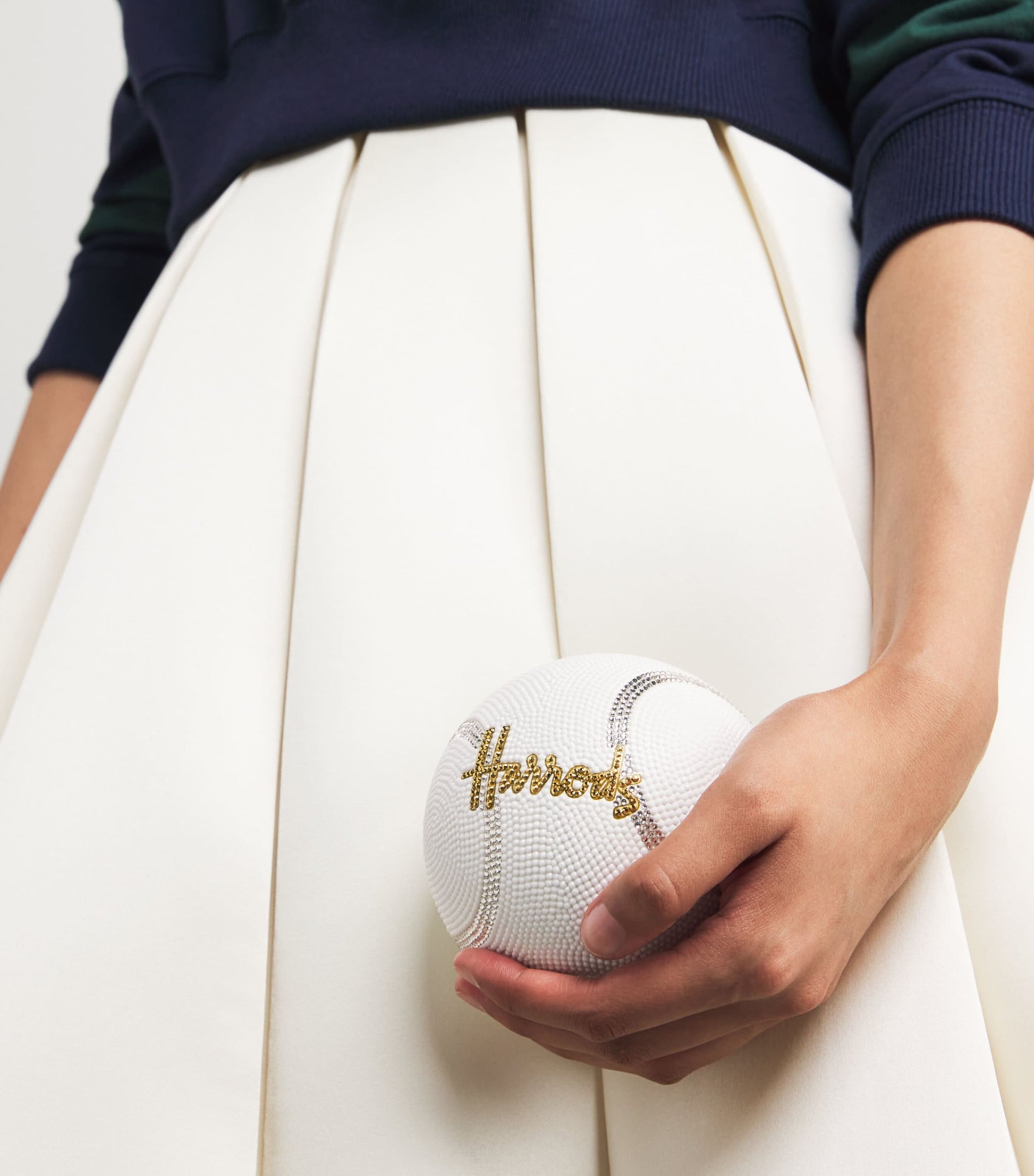 White x Harrods Embellished Tennis Ball Clutch Bag