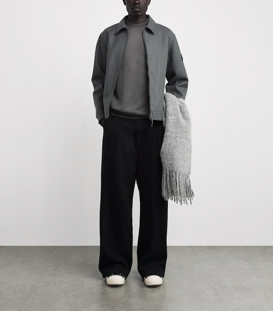 Stone Island Grey Wool Ghost Sweater