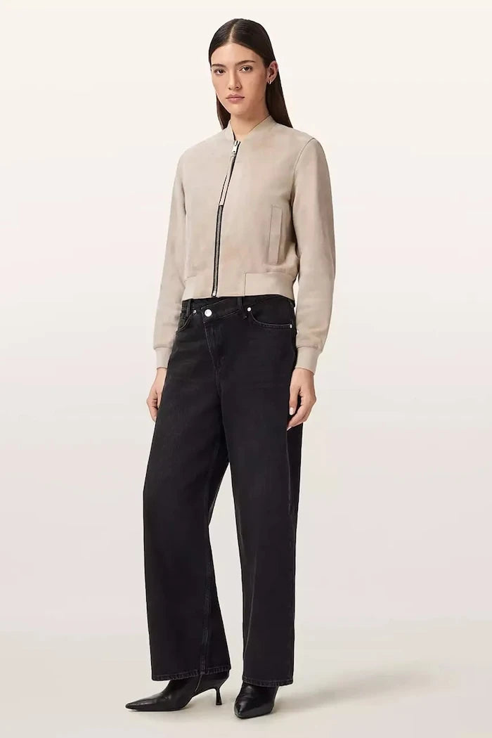 AllSaints дамско велурено яке бомбър ORTEN