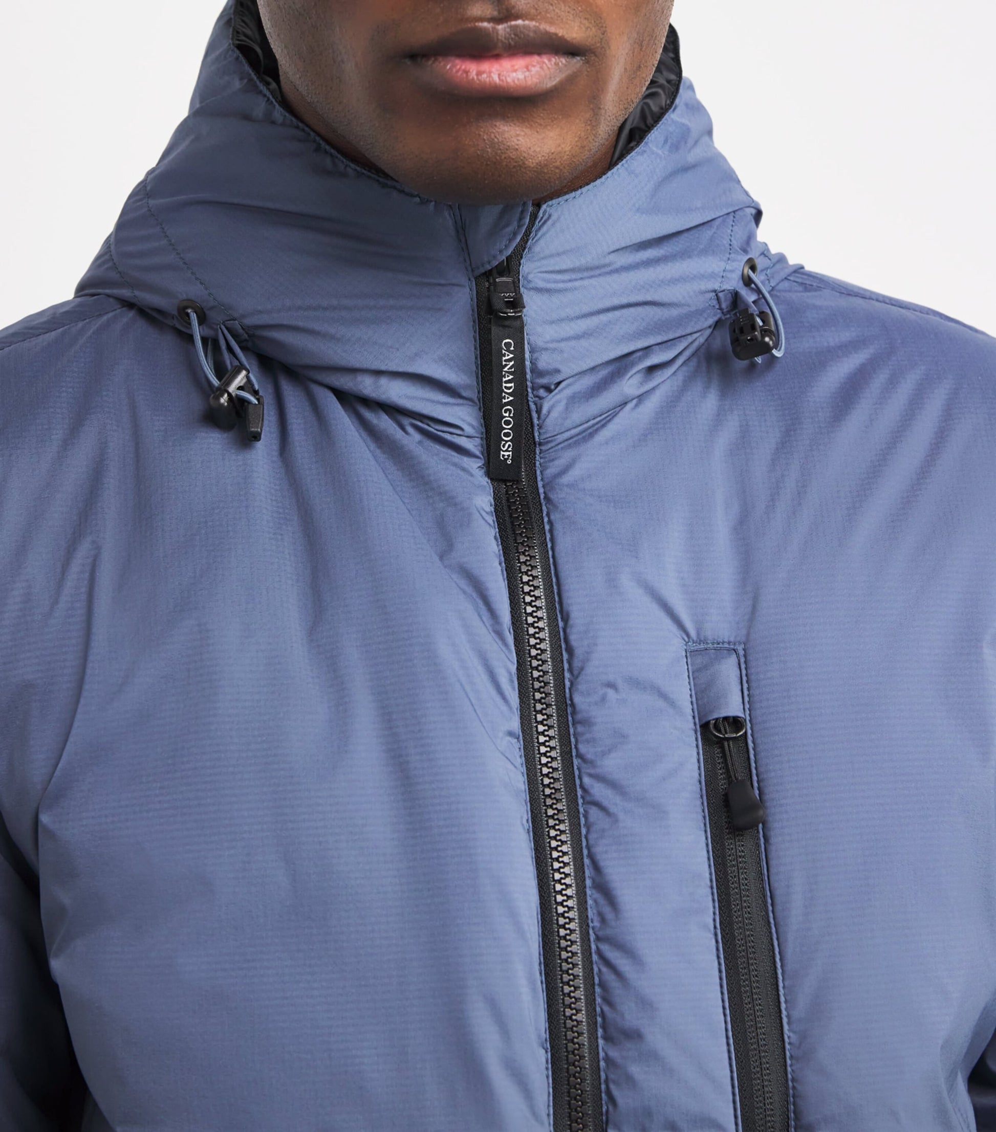 Blue Hooded Lodge Coat