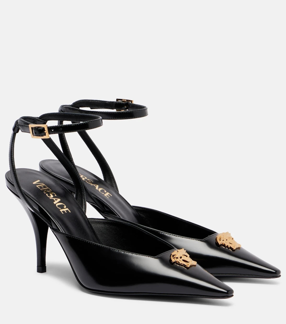 Versace - La Medusa 85 leather pumps