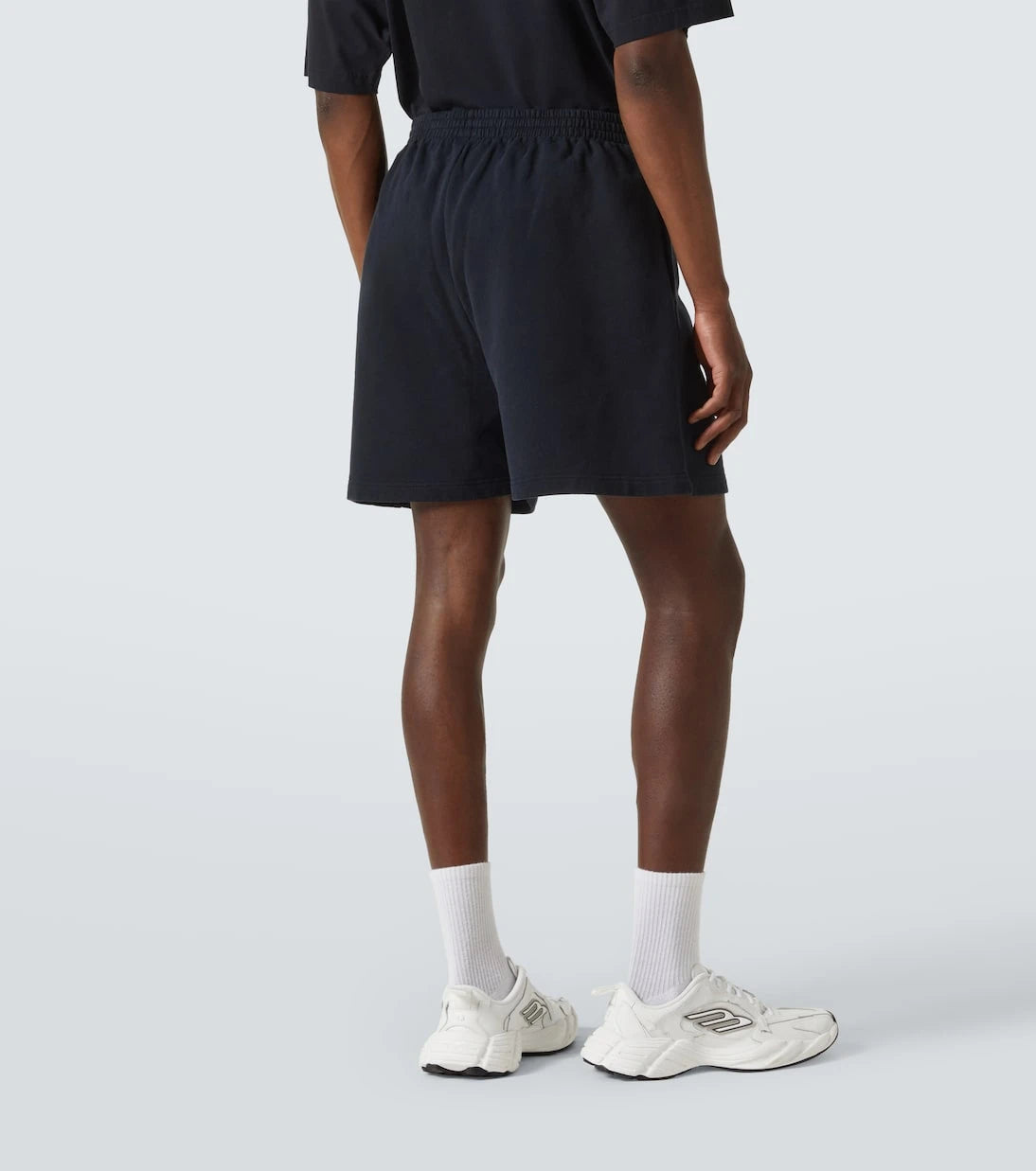 Balenciaga - Logo cotton fleece shorts