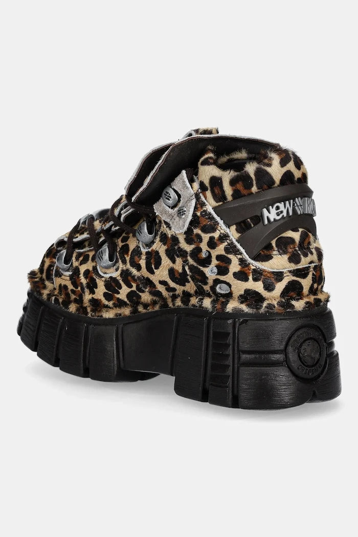 New Rock PELO LEOPARDO PONY Süet Spor Ayakkabı