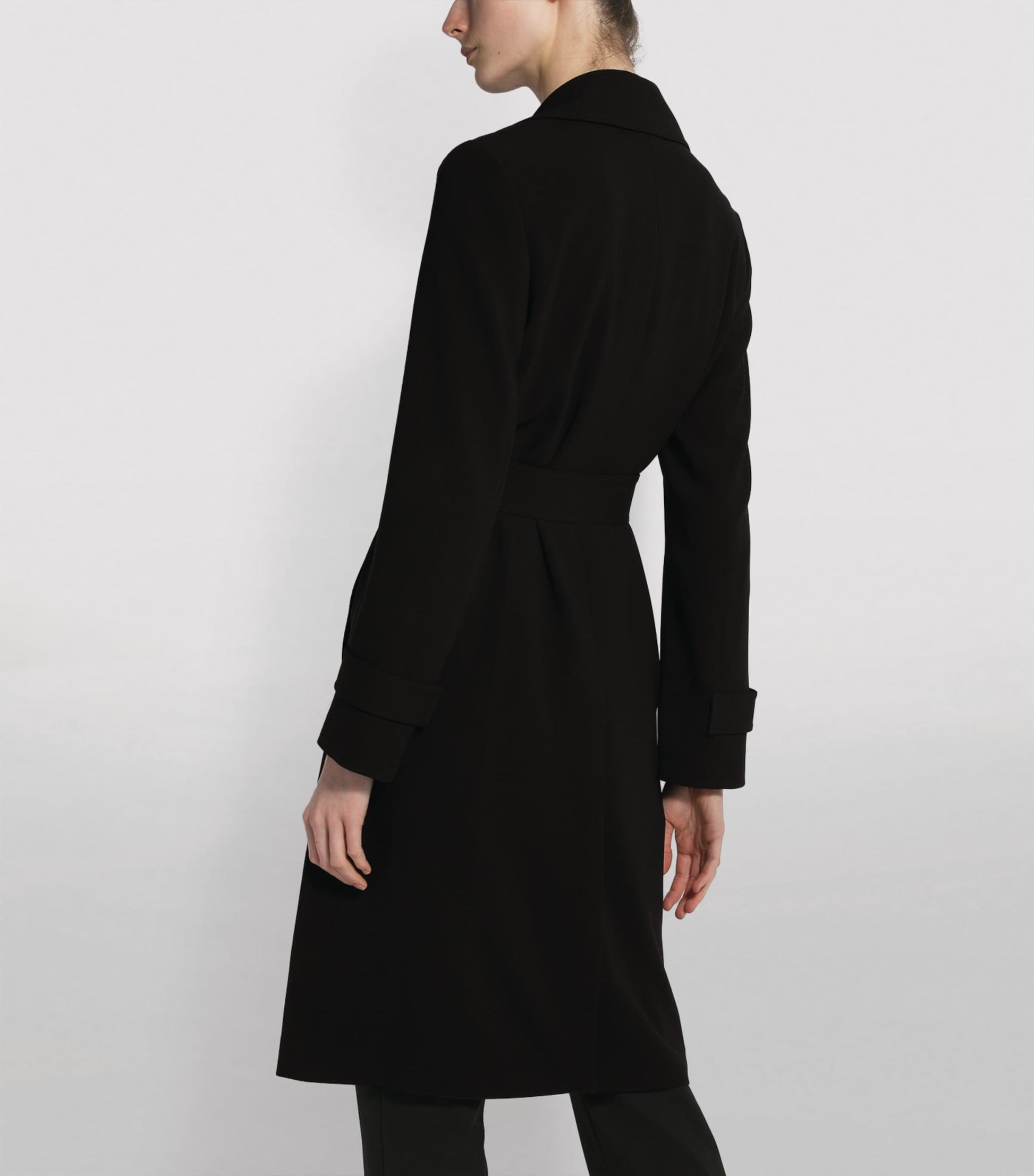 Theory Black Oaklene Trench Coat
