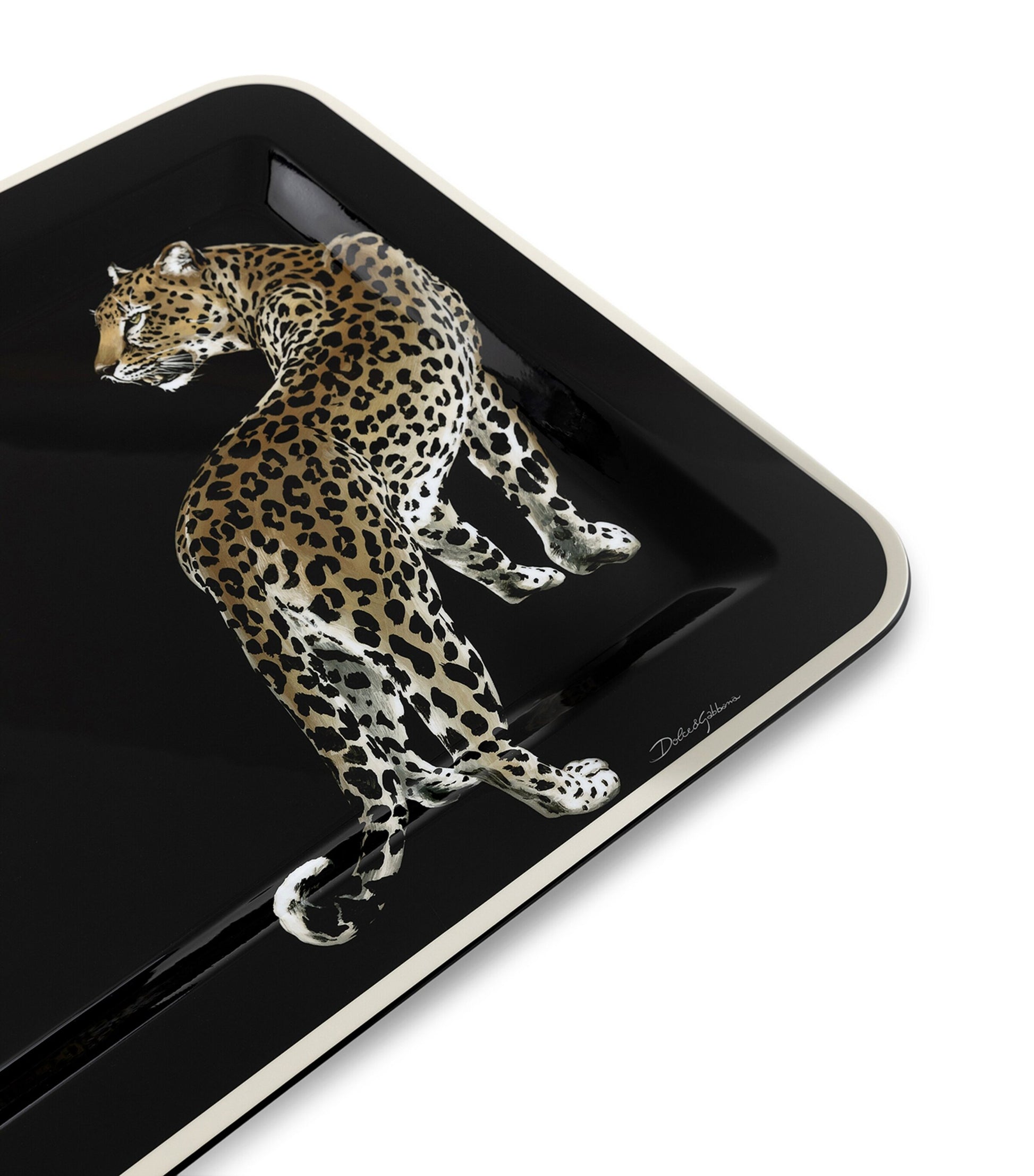 Dolce & Gabbana Casa Wooden Leopard Tray