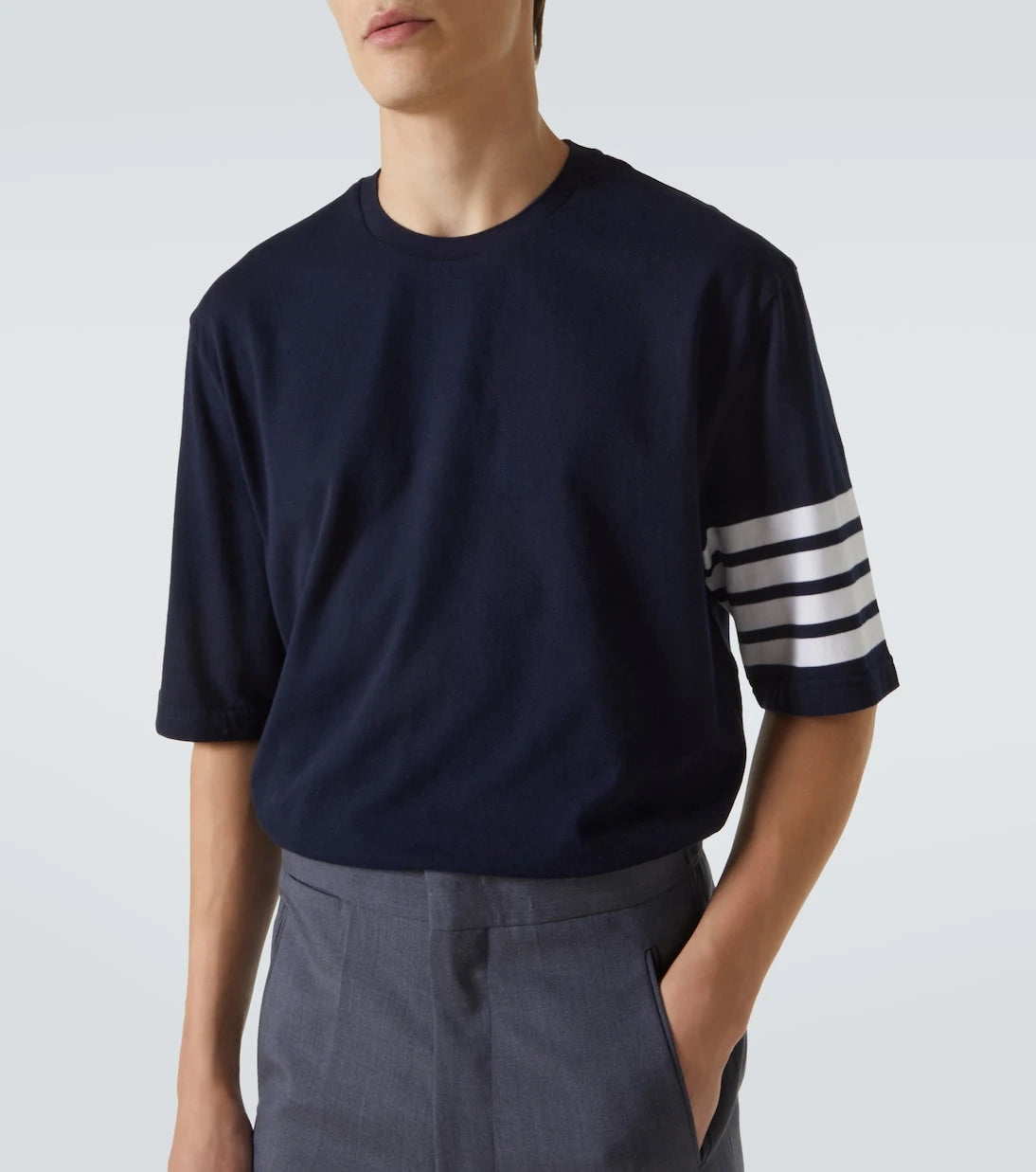 Thom Browne - 4-Bar cotton jersey T-shirt