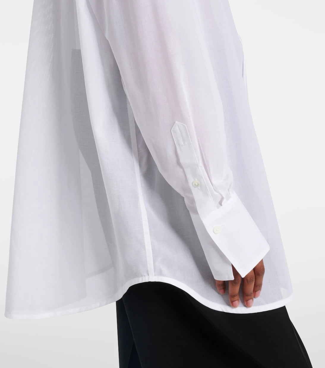 Toteme - Oversized cotton voile shirt