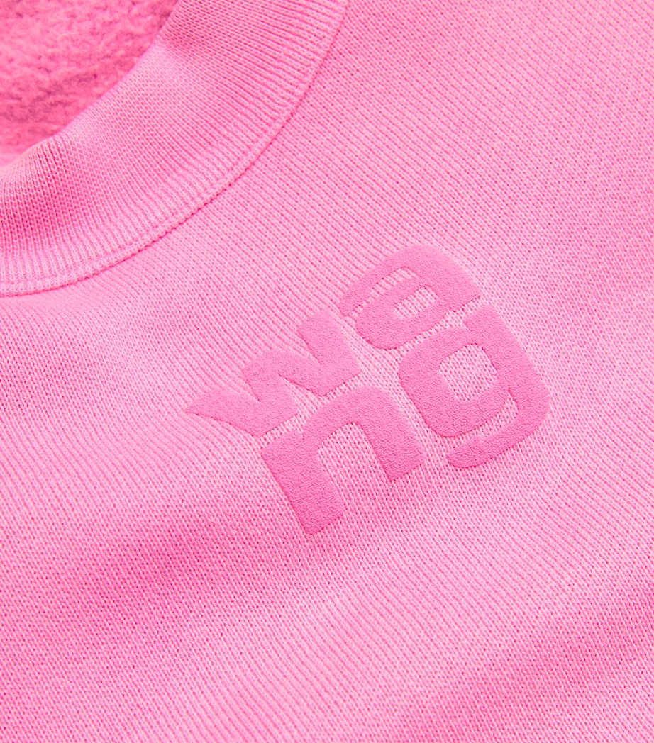 Alexander Wang Pink Cotton-Blend Logo Sweatshirt