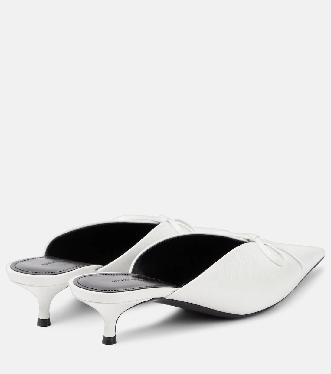Balenciaga - Knife Bow leather mules