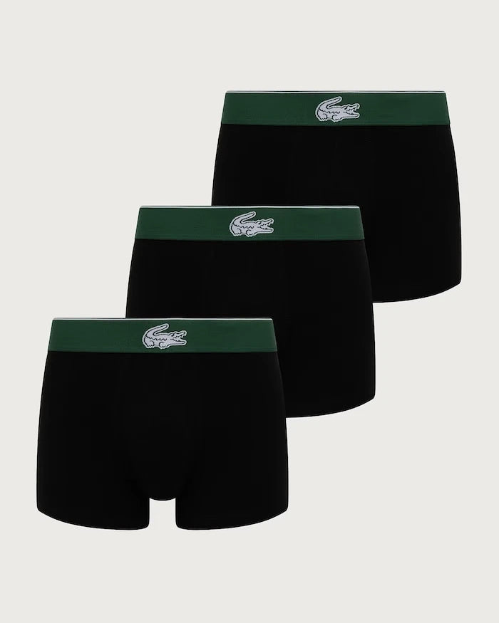 Lacoste pamuk ve elastan içeren erkek dar kesim boxer 3'lü