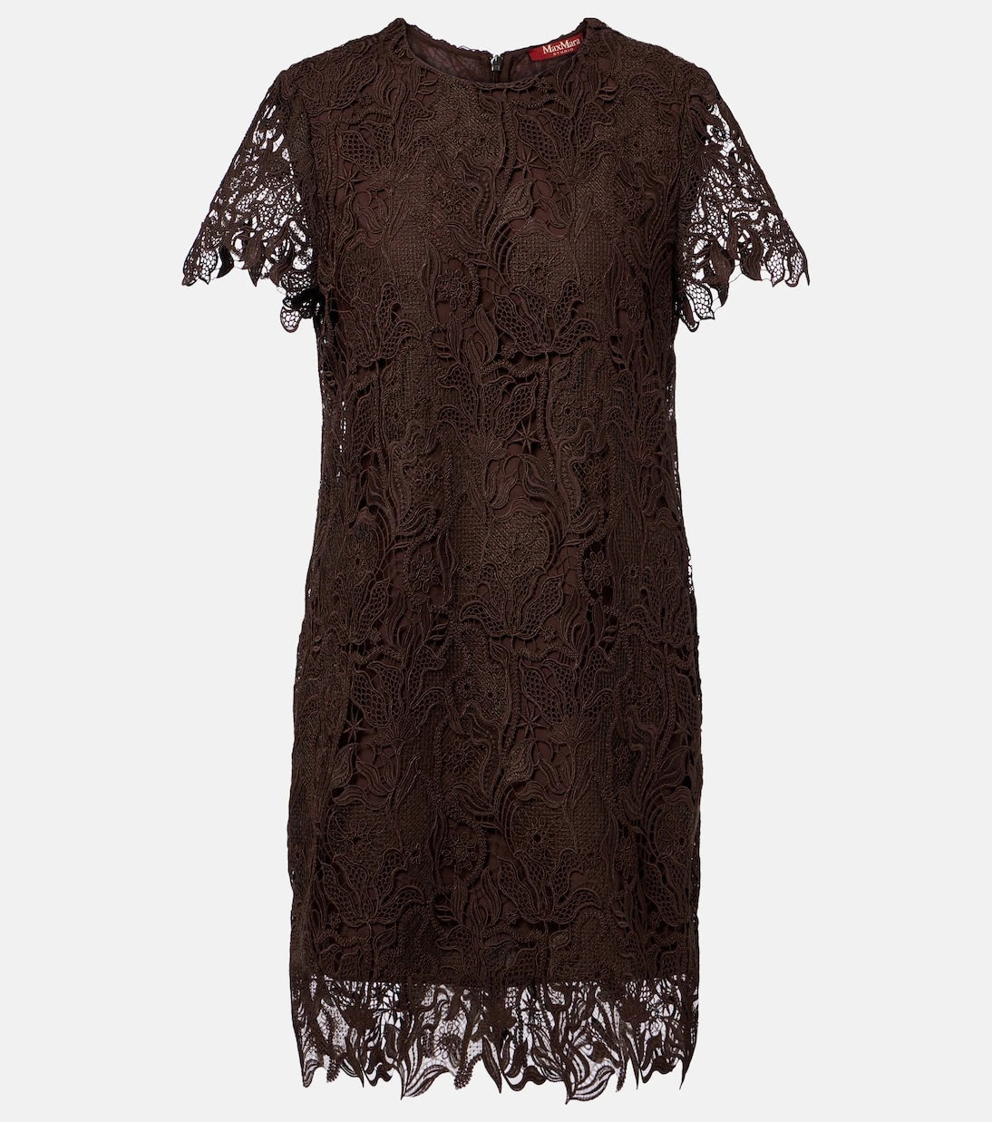 Max Mara - Cotton guipure lace minidress