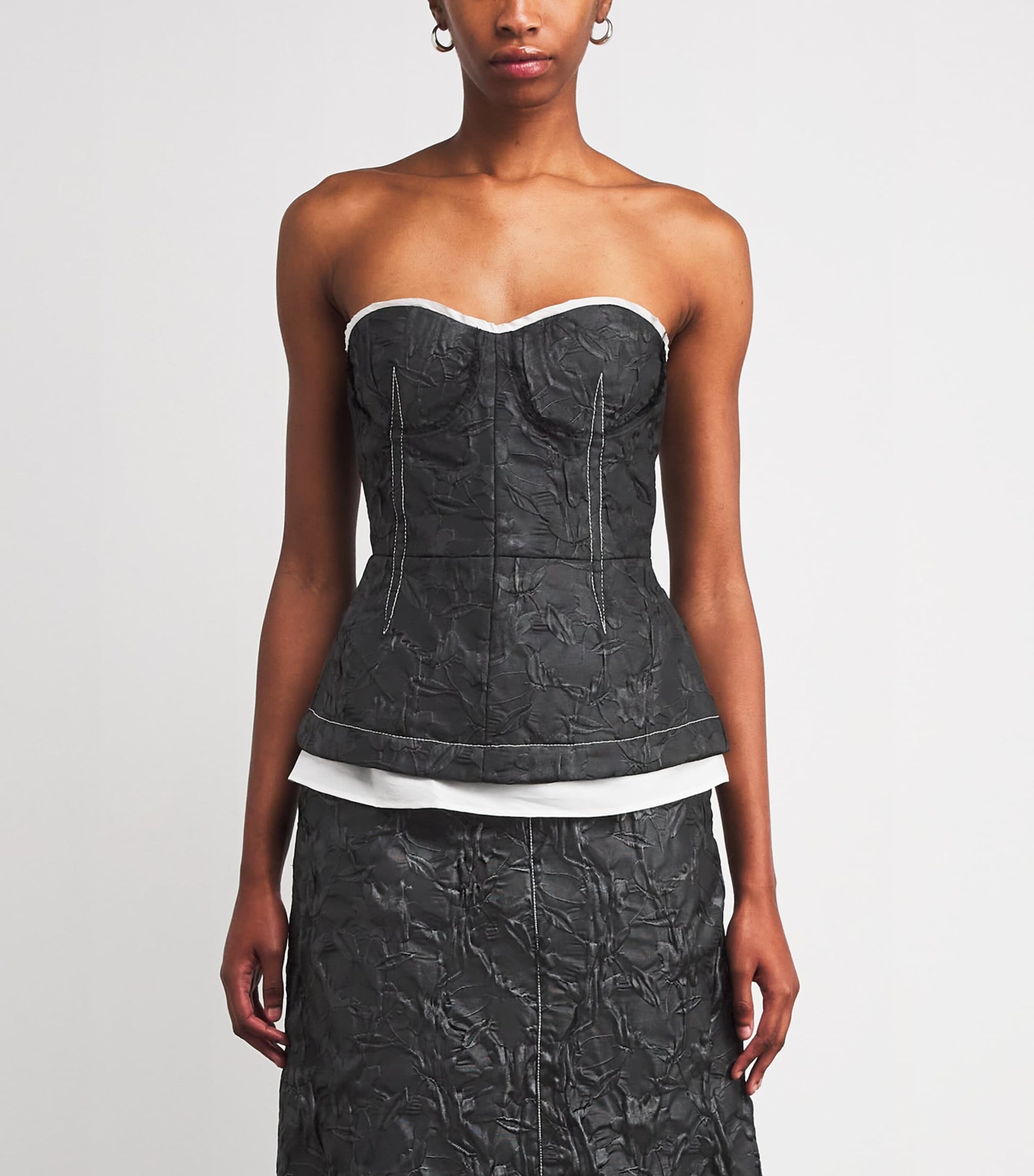 Simkhai Black Zander Bustier Top