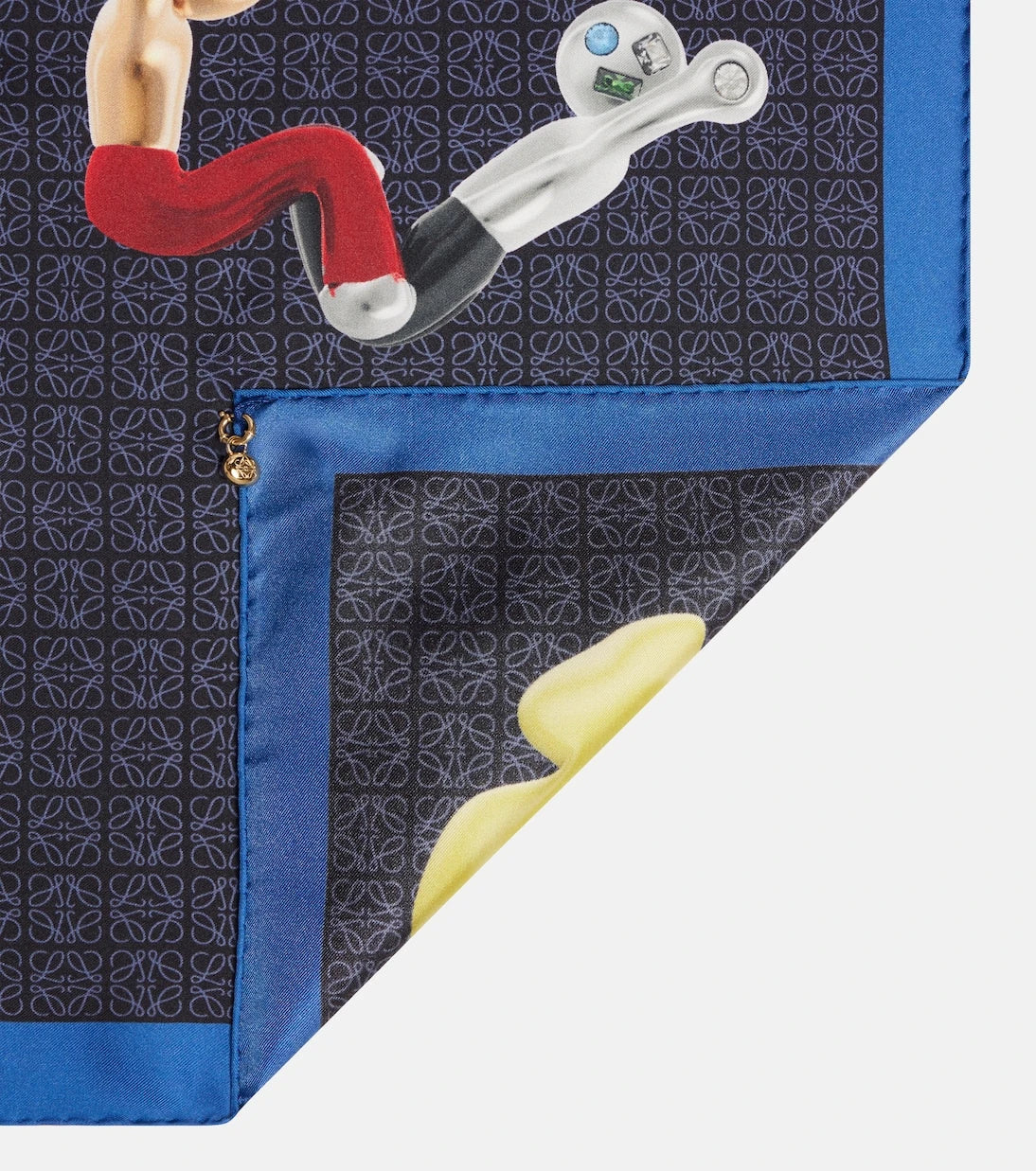 Loewe - وشاح حرير تويل بشعار Anagram