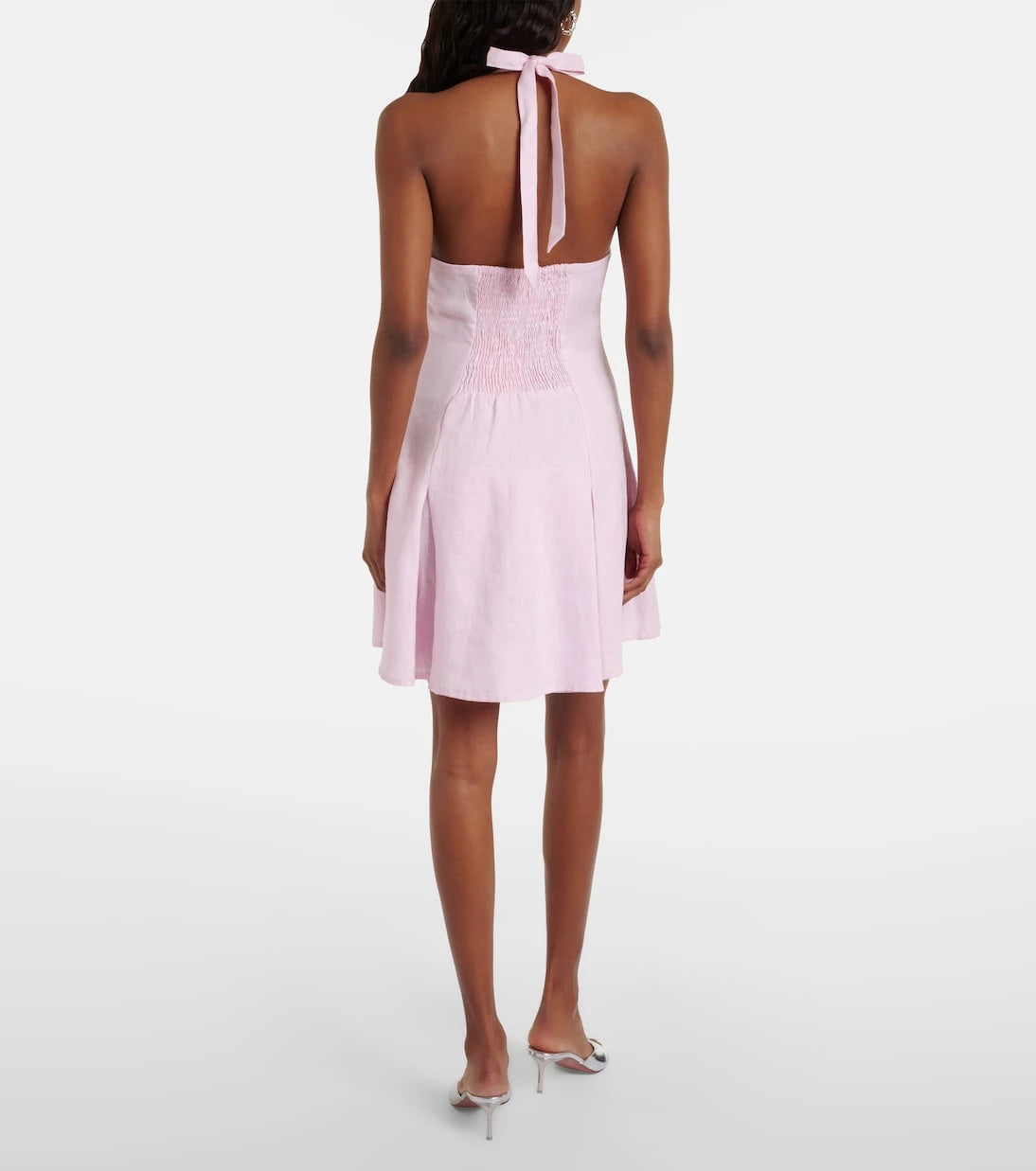 Faithfull - Murano halterneck linen minidress