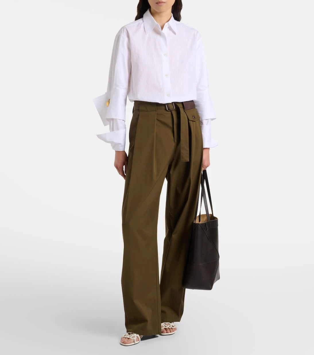 Loewe - Petal Anagram leather mules