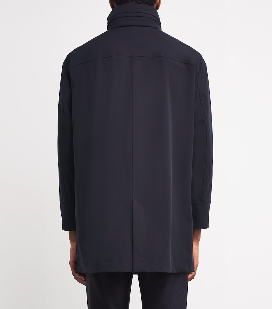 Giorgio Armani Blue Padded Pea Coat