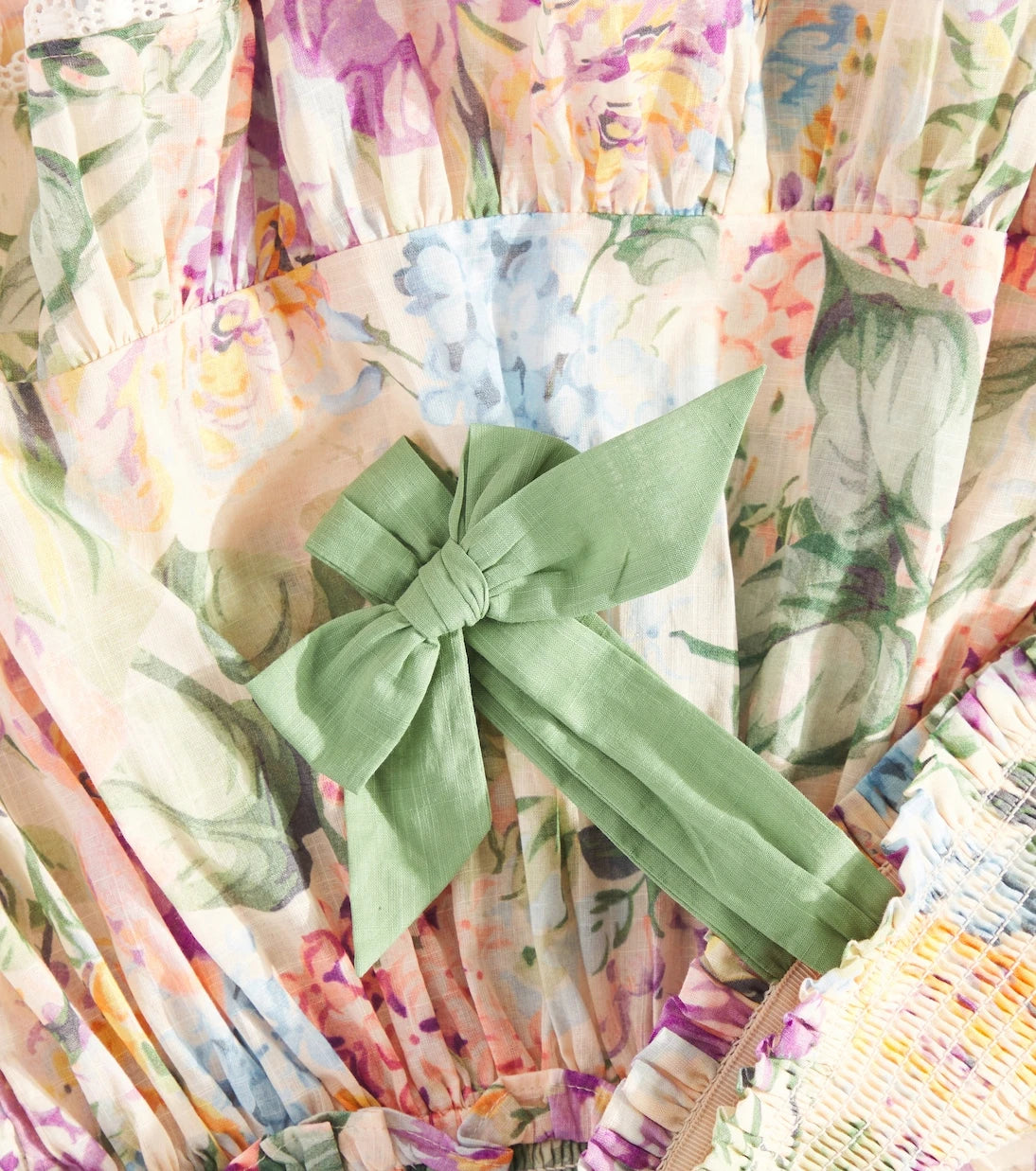 Zimmermann Kids - Halliday shirred floral cotton top