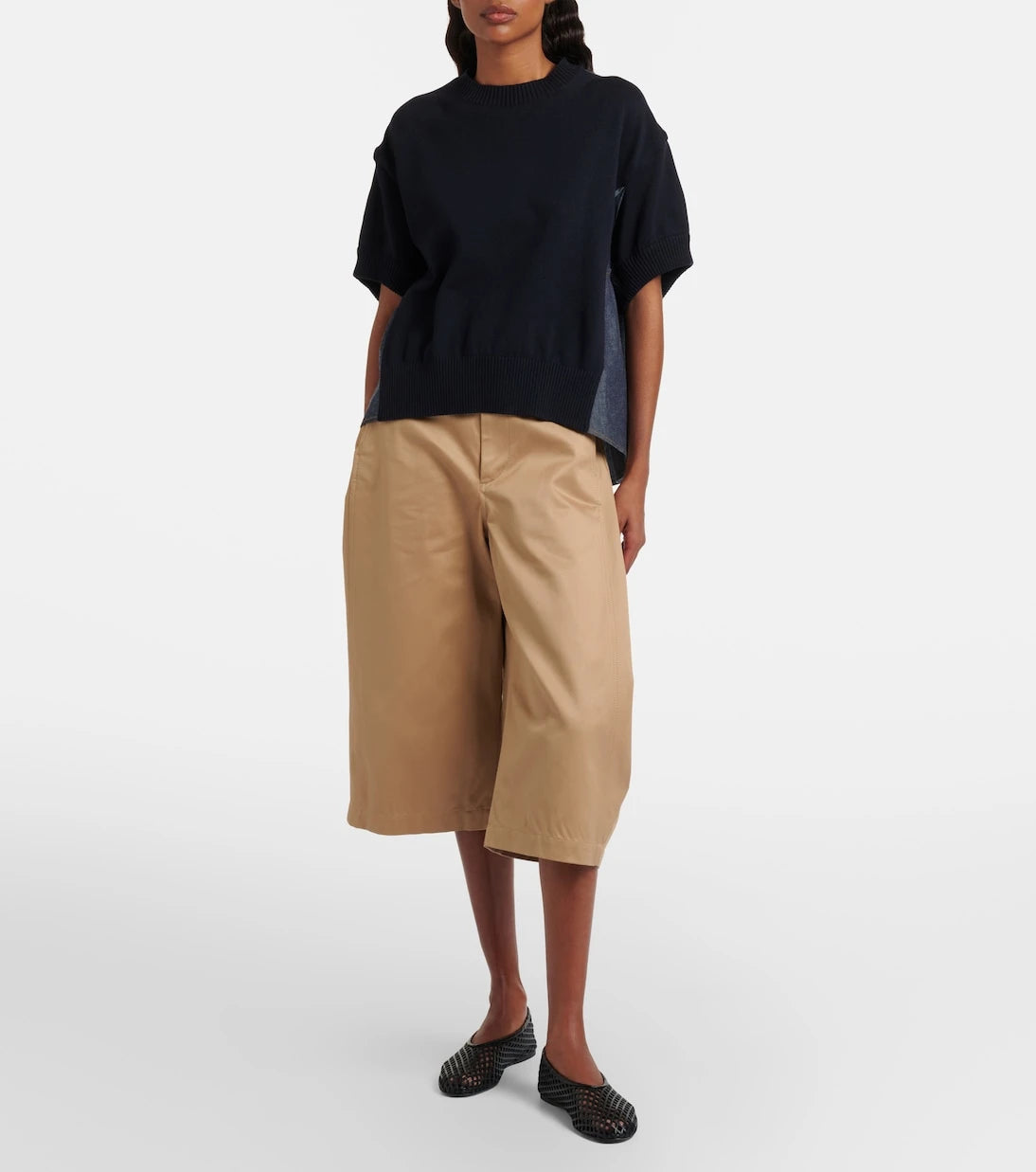 Sacai - Cotton-blend top