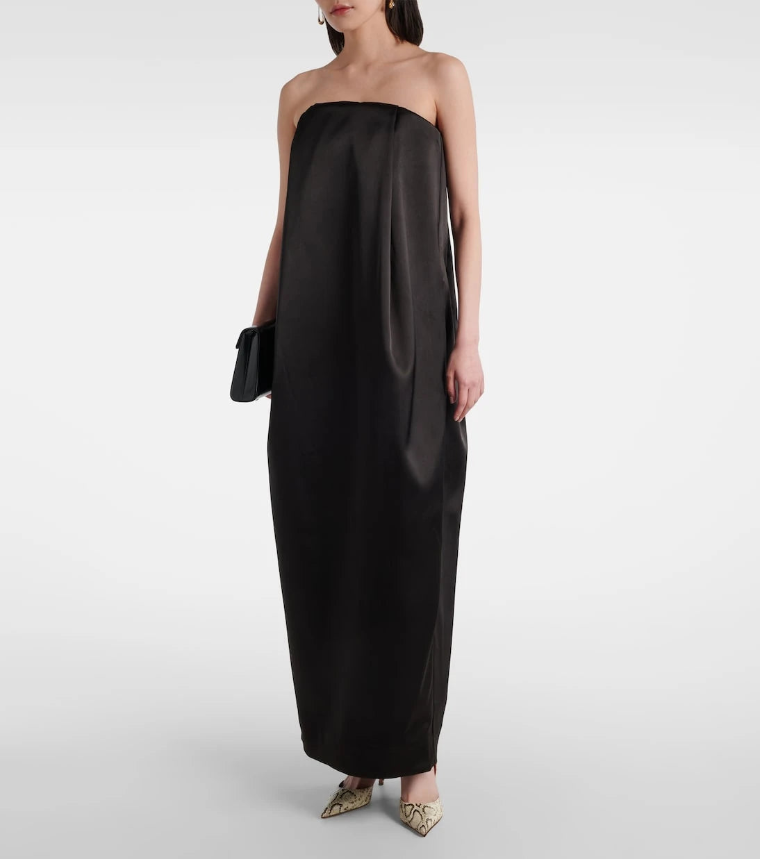 Entire Studios - Strapless sateen maxi dress