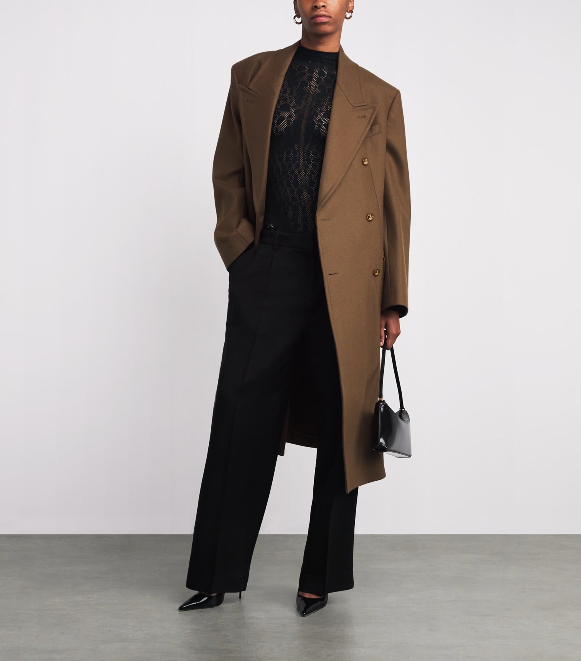 Wolford Black Reptile Net Bodysuit