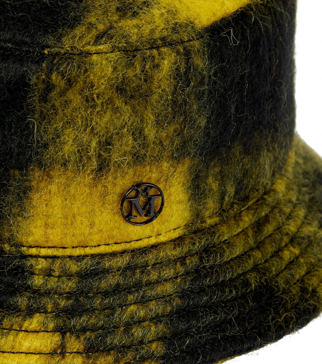 Maison Michel - Jason checked mohair-blend bucket hat