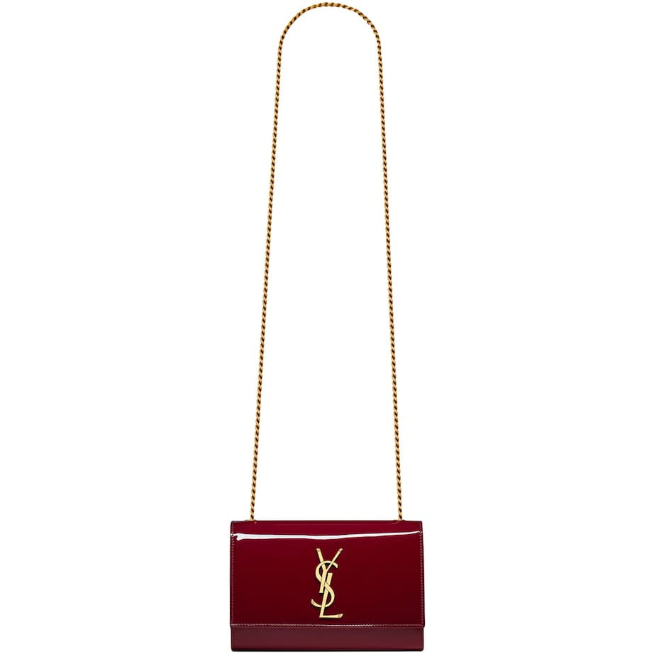 Saint Laurent Red Small Leather Kate Cross-Body Bag
