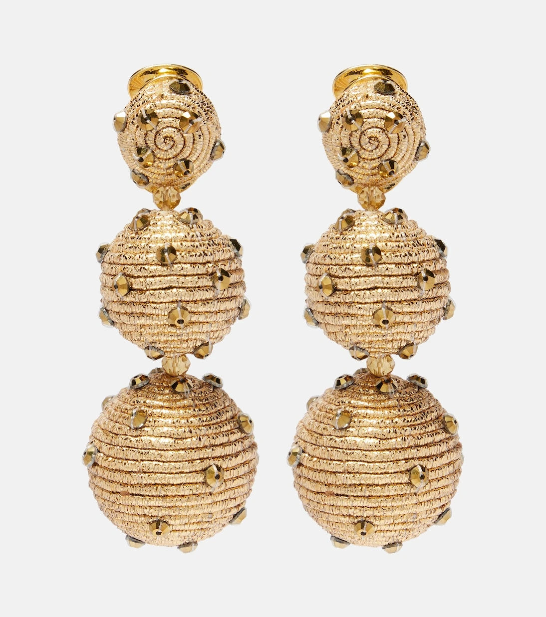 Oscar de la Renta - Embellished clip-on earrings
