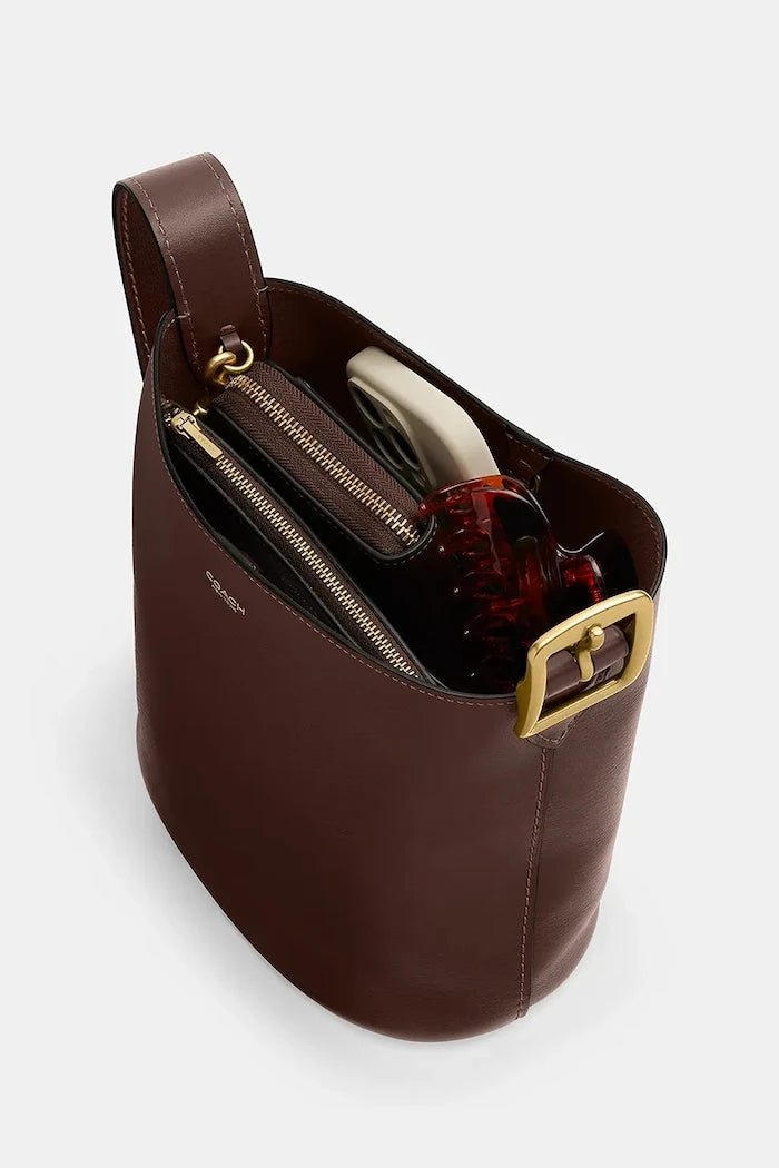 Coach чанта crossbody дамска от кожа Bleecker Bucket Bag 21