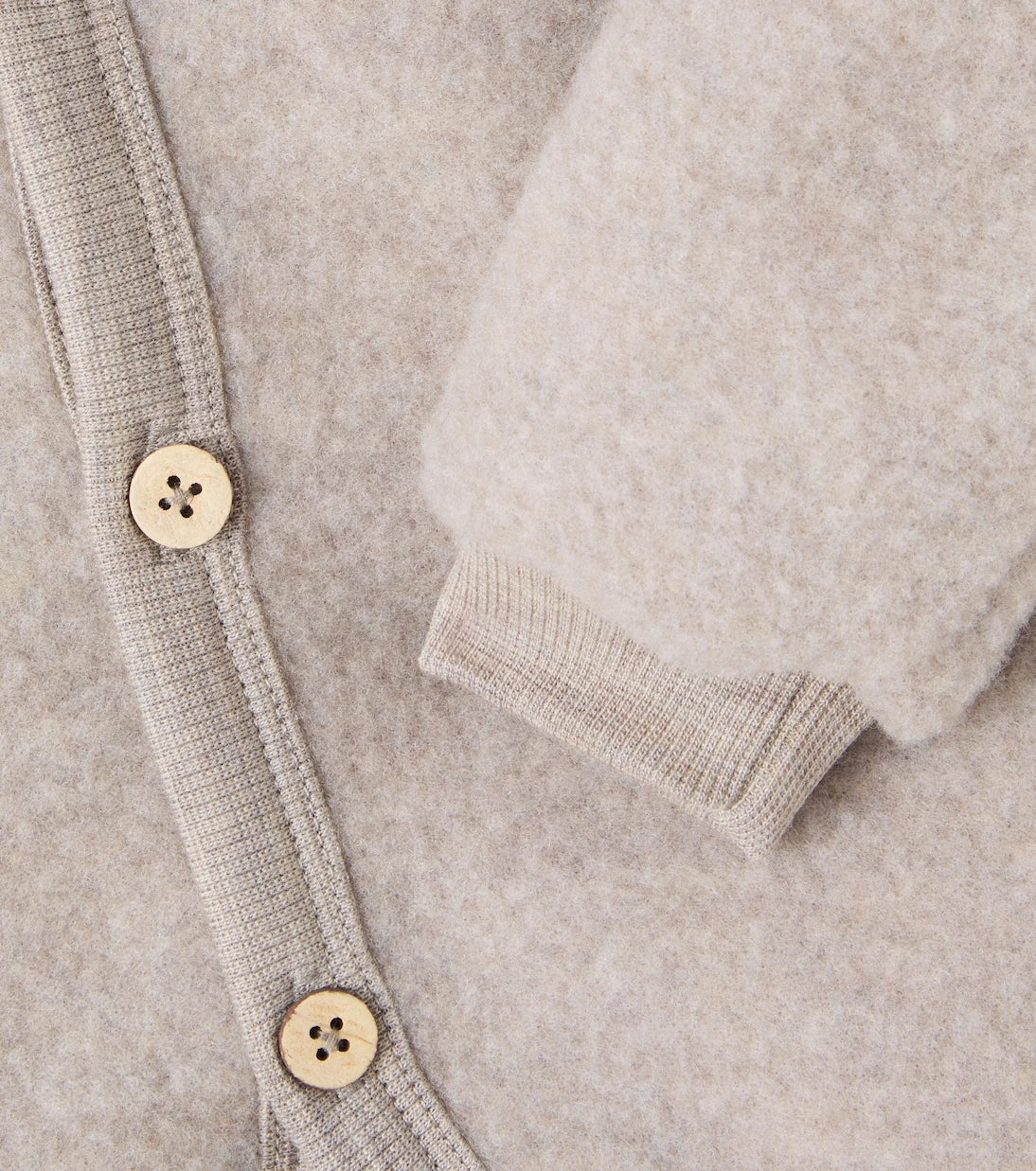 Wheat - Baby Kari wool fleece cardigan