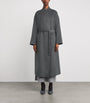 Johnstons Of Elgin Grey Cashmere Wrap Belt Long Coat