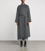 Johnstons Of Elgin Grey Cashmere Wrap Belt Long Coat