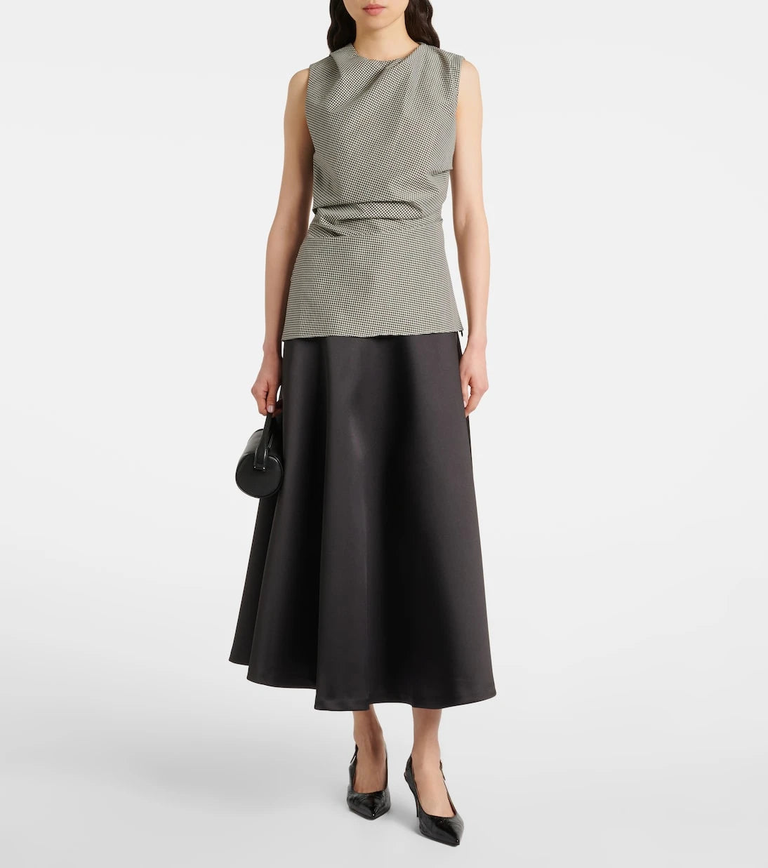 Róhe - Checked wool-blend top