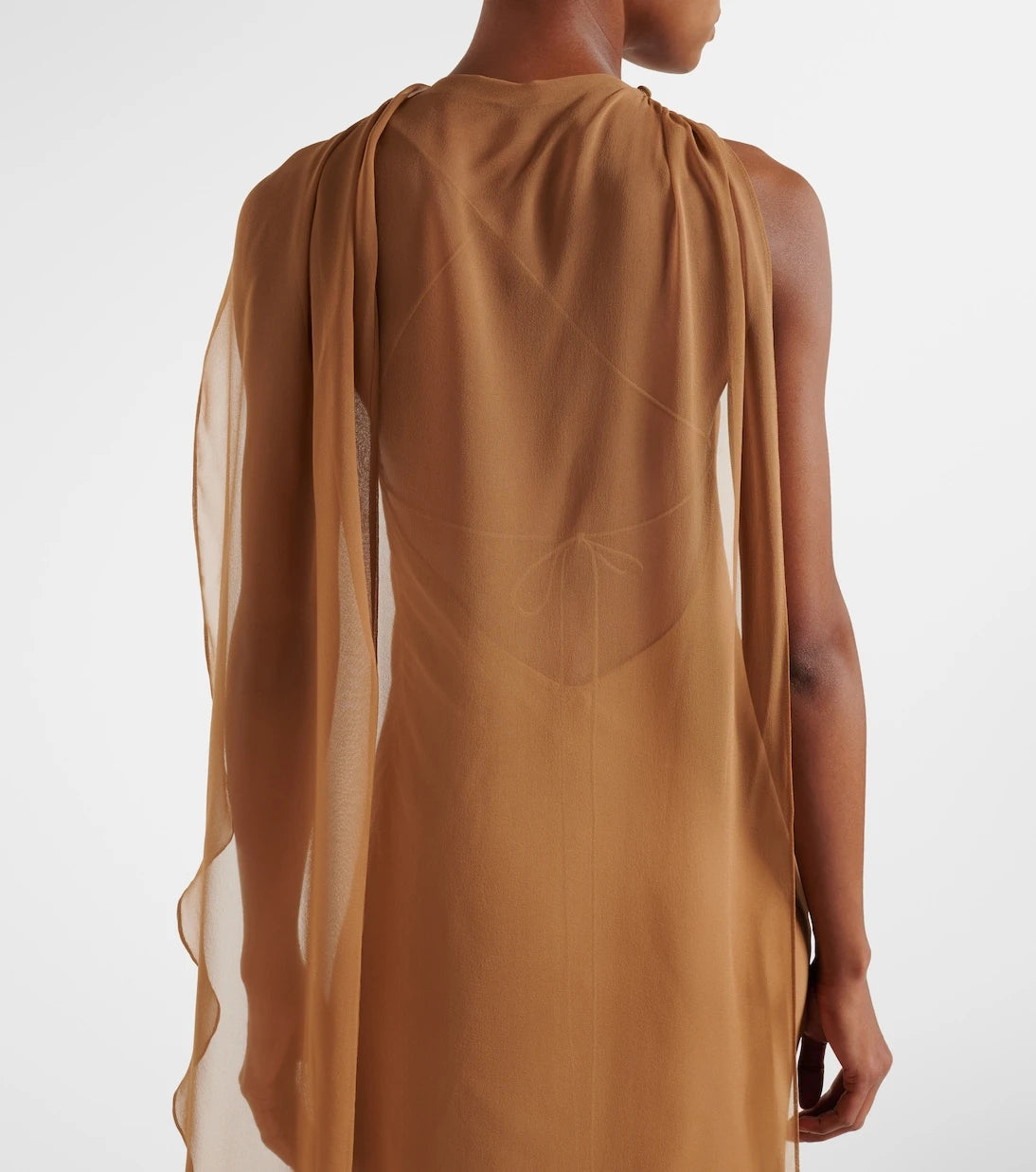 The Sei - Caped silk satin gown