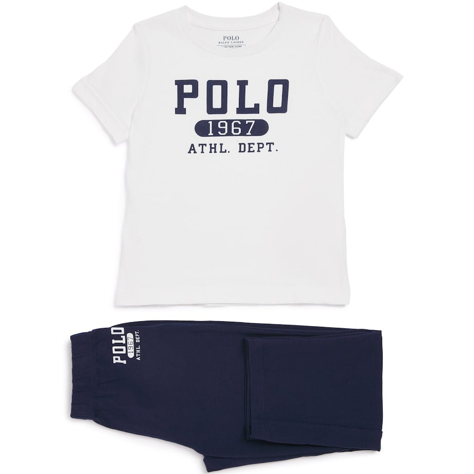 Ralph Lauren Kids Cotton Logo Pyjama Set (4-7 Years)