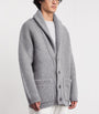 Eleventy Grey Wool-Cashmere Shawl Cardigan