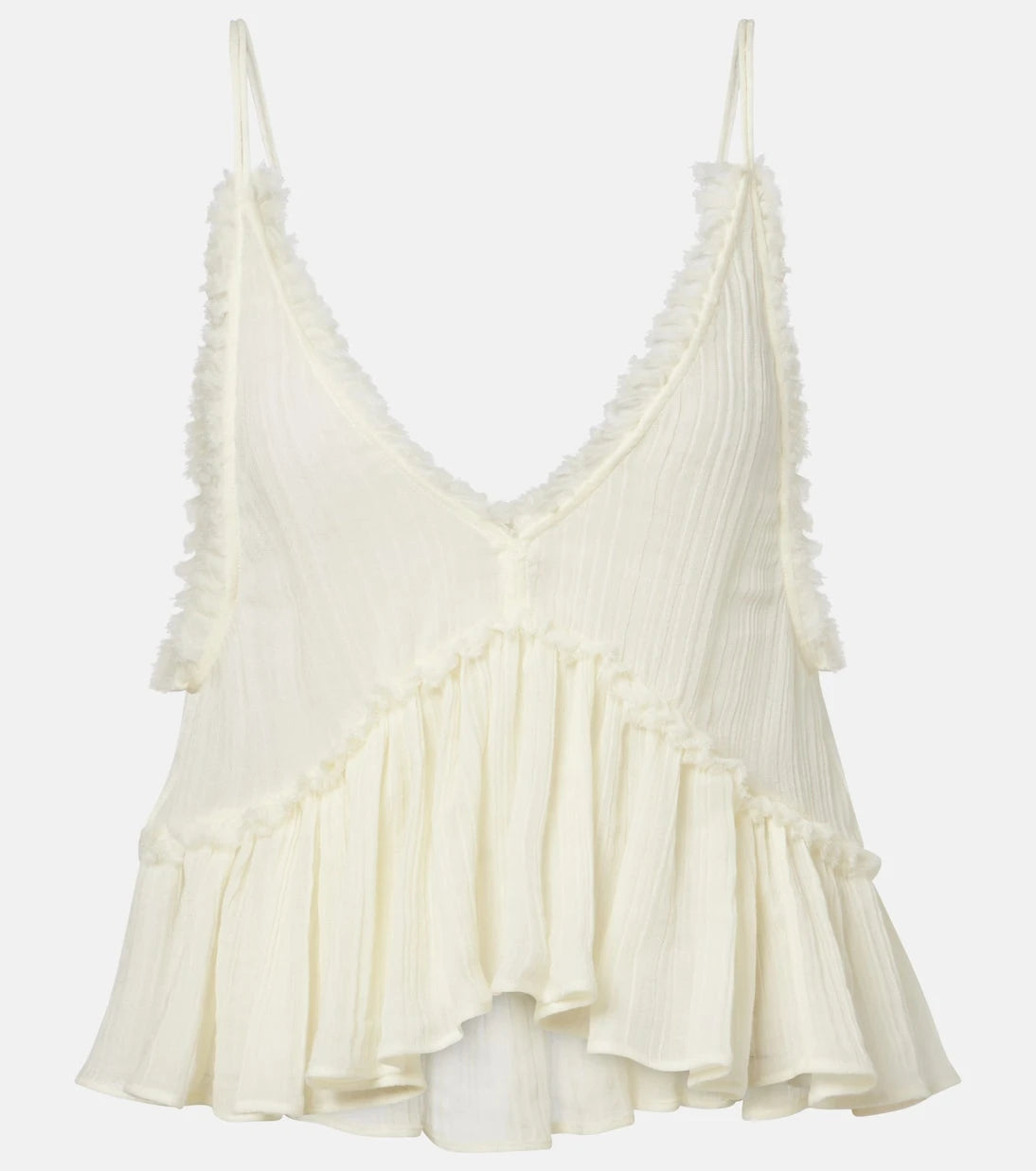 The Attico - Ruffled cotton camisole top
