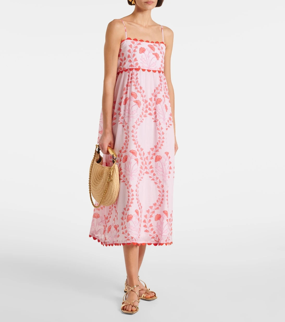 Juliet Dunn - Printed cotton midi dress