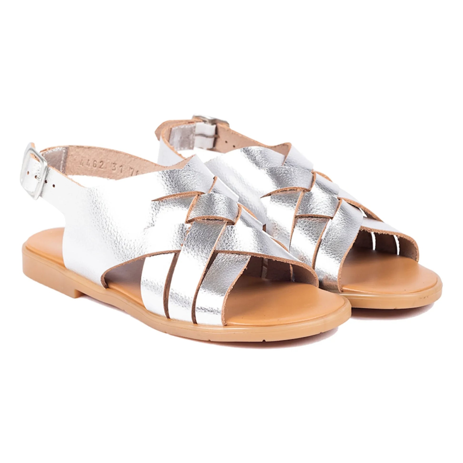 Angulus - Braided Sandals | Silver