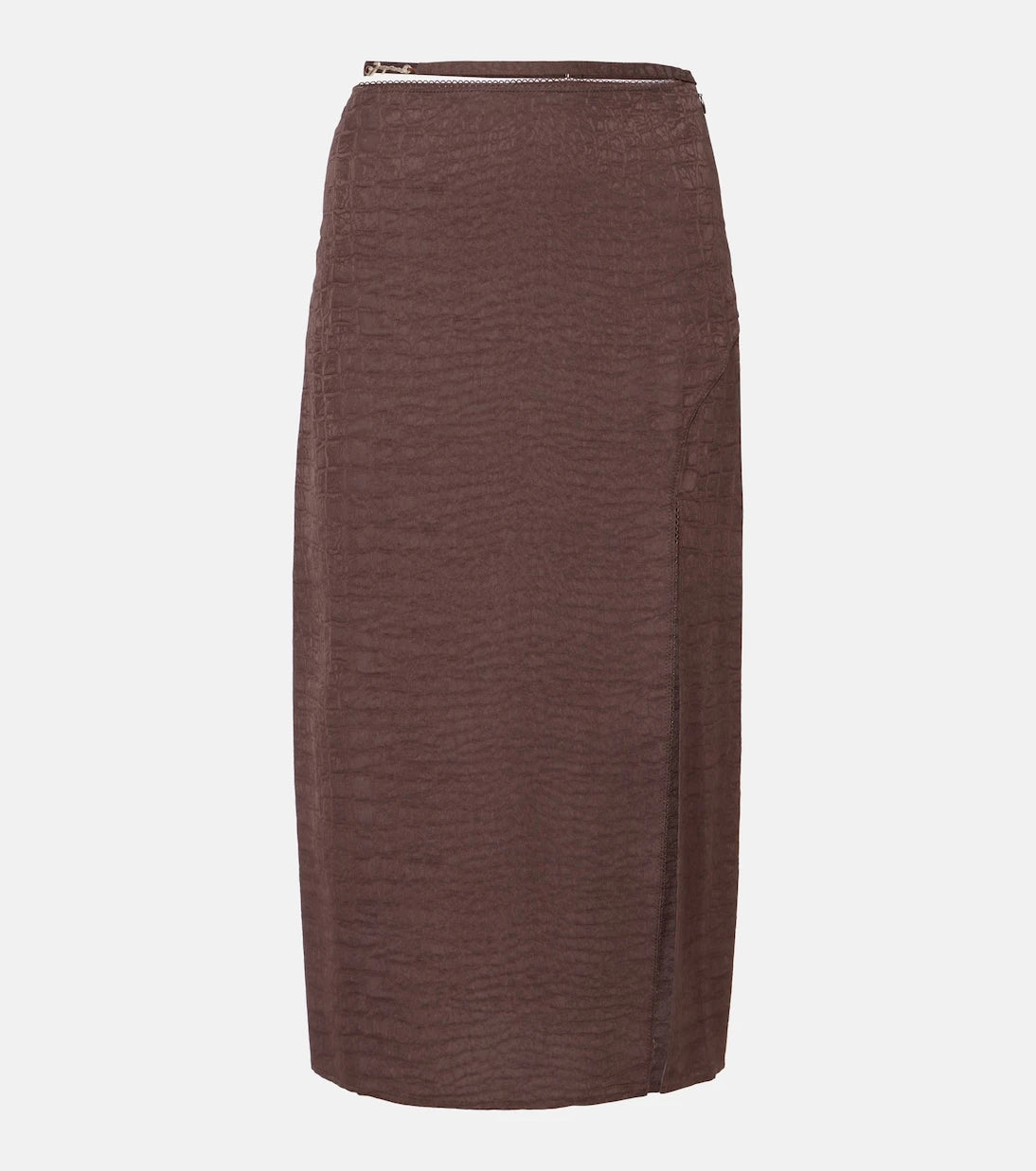 Jacquemus - Notte satin midi skirt