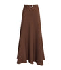 Edeline Lee Brown Jacquard Jete Midi Skirt