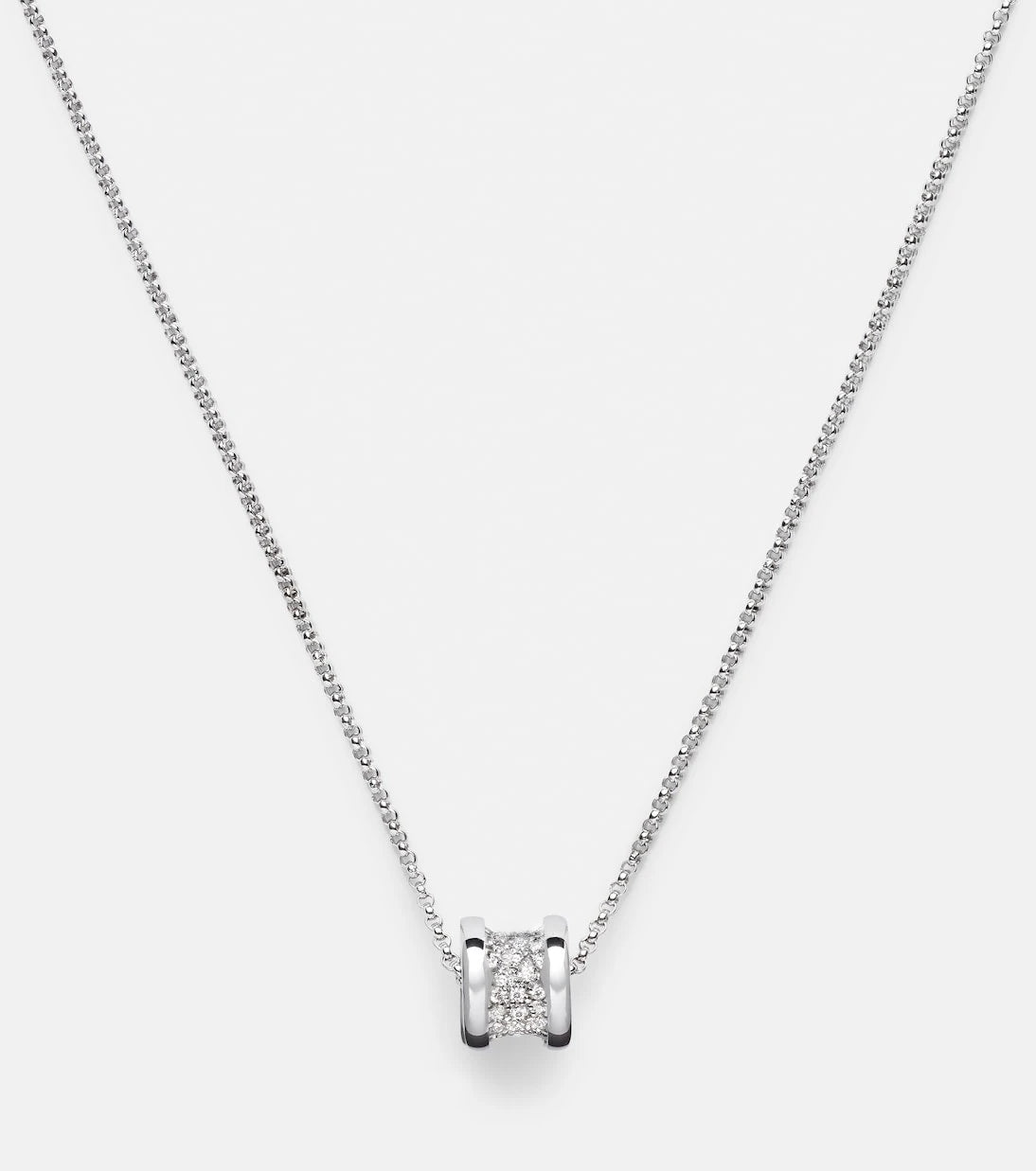 Bvlgari - B.zero1 18kt white gold pendant necklace with diamonds