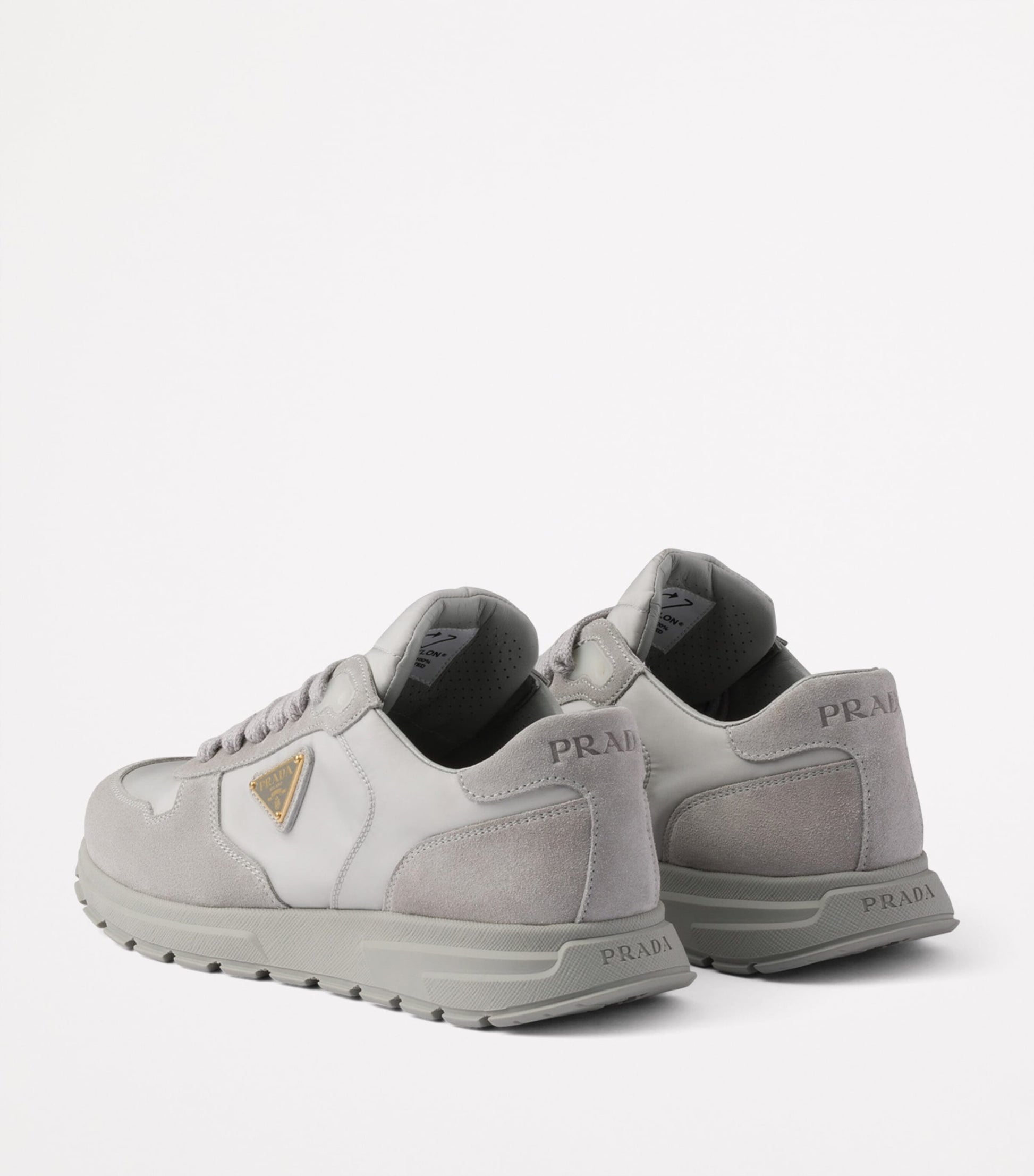 Prada Grey Suede and Re-Nylon Prax 2.0 Sneakers