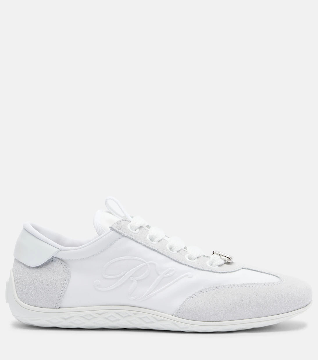 Roger Vivier - Viv Low suede-trimmed sneakers