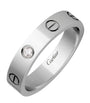 White Gold and Diamond LOVE Wedding Band