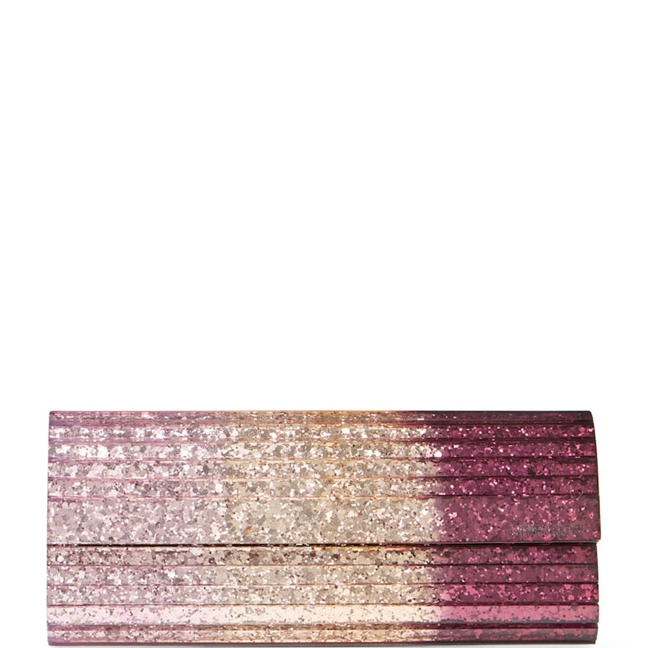Jimmy Choo Pink Sweetie Glitter Clutch Bag